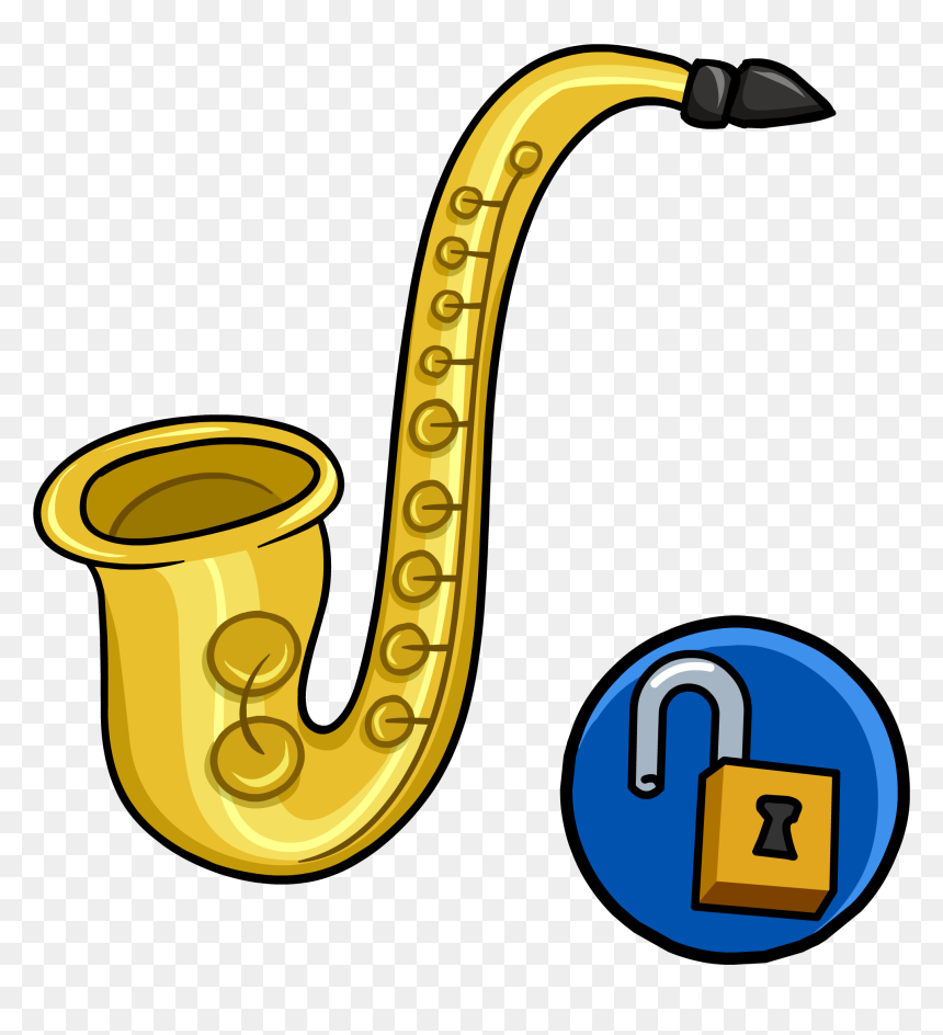 Transparent Saxophone Clip Art - Club Penguin Saxophone, HD Png Download - saxophone png