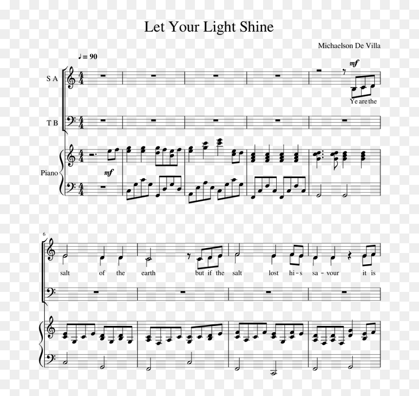 Transparent Light Shine Png - Sheet Music, Png Download - light shine png
