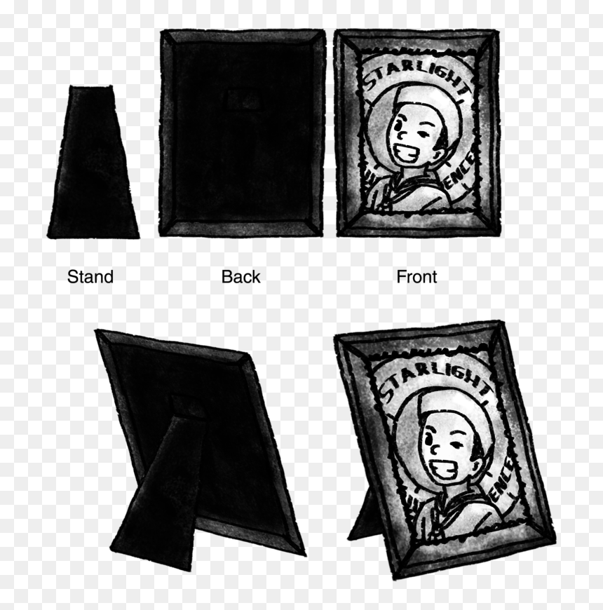 Bedside Picture Frame Png, Transparent Png - white frame png
