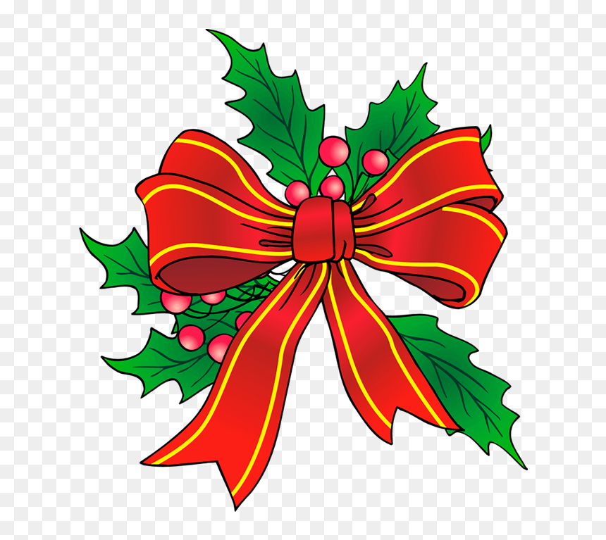 Christmas Mood With Clip Arts - Christmas Clip Arts, HD Png Download - christmas ribbon png