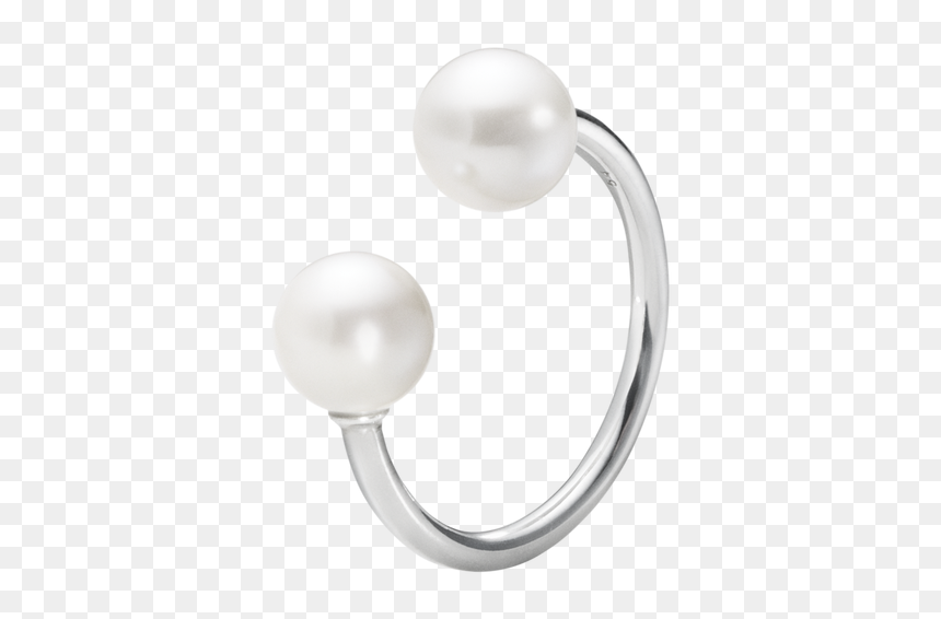 White Pearl Png - Sølvringe Med Perle, Transparent Png - pearl png