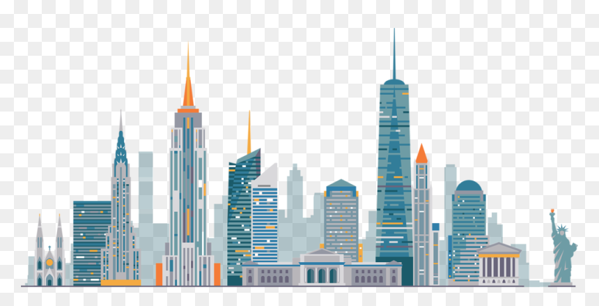 City Skyline For Gorodny , Png Download - Statue Of Liberty Silhouette, Transparent Png - city skyline png