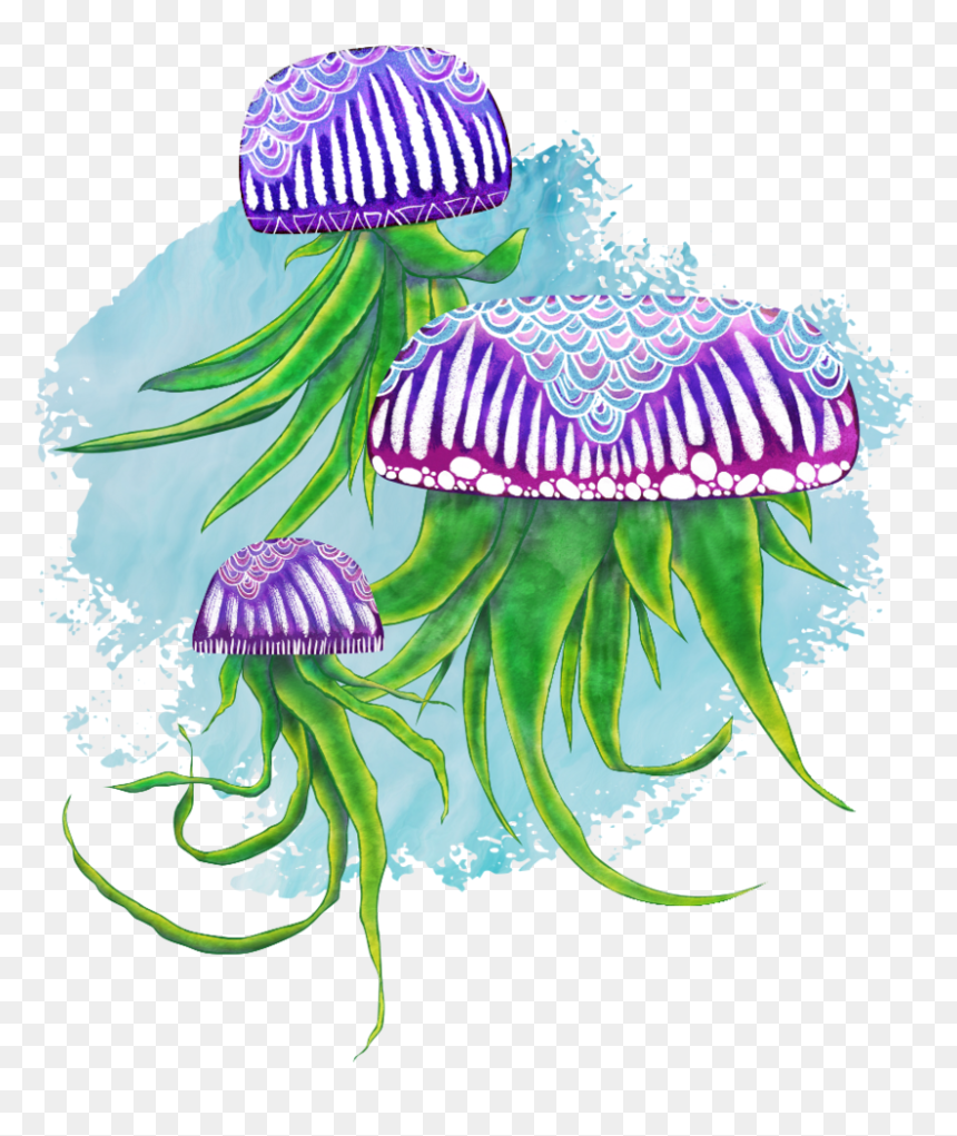 Illustration, HD Png Download - jellyfish png