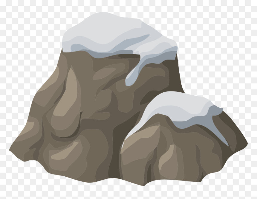 Rock Drawing Png - Rock With Snow Clip Art, Transparent Png - boulder png