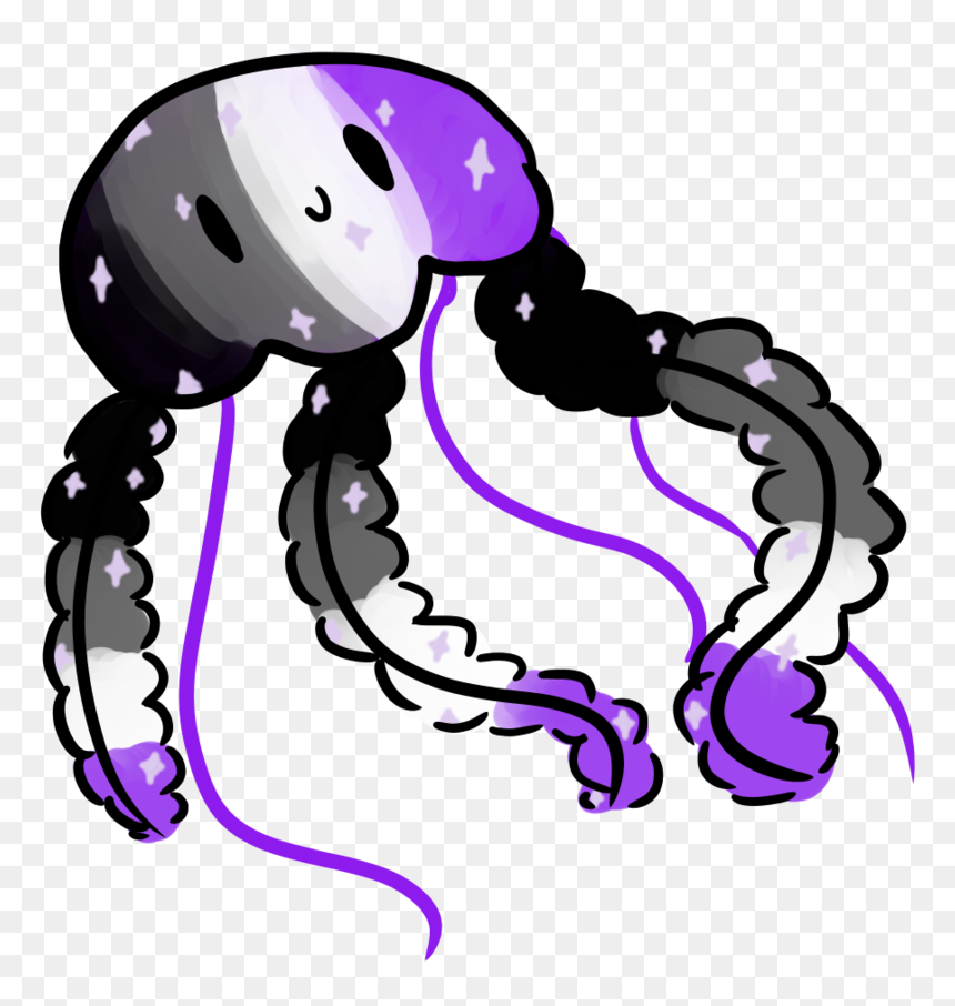 Jellyfish Clipart Ace - Lgbtq Asexual Fan Art, HD Png Download - jellyfish png