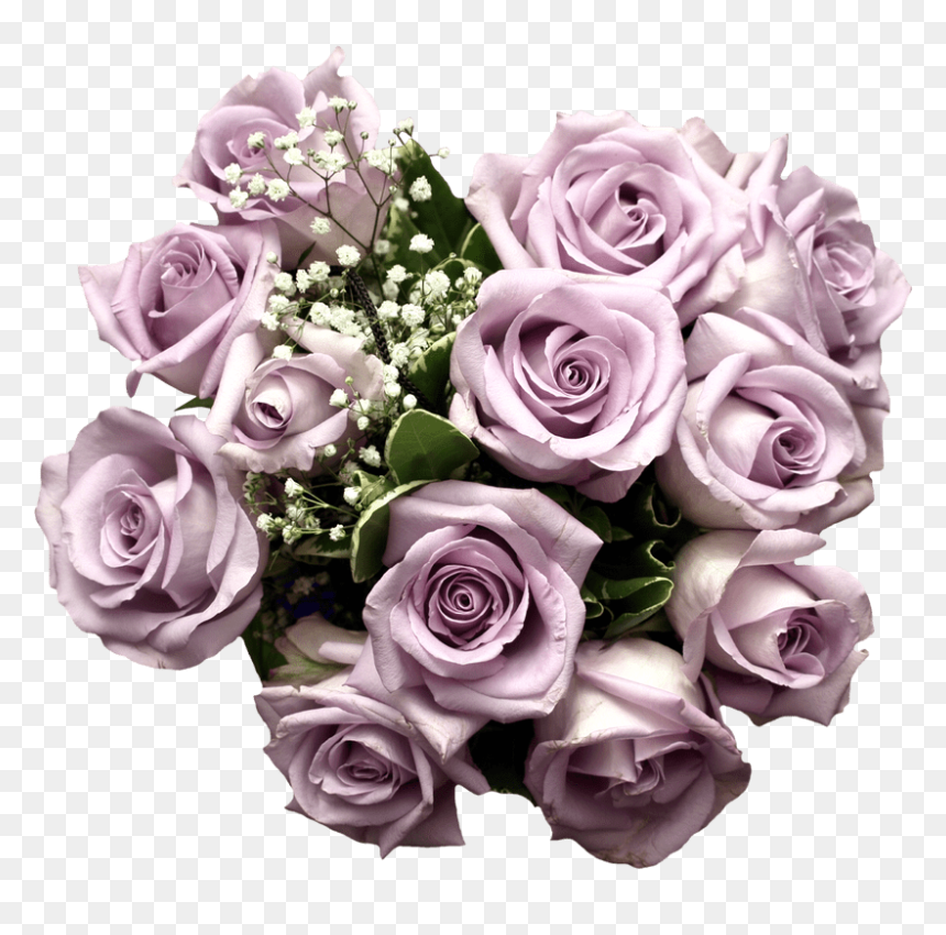 Purple Roses Png - Light Purple Rose Bouquet, Transparent Png - purple flowers png