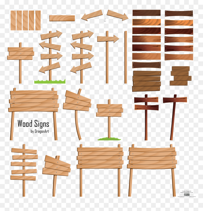 Wooden Road Signs Vector, HD Png Download - wooden sign png