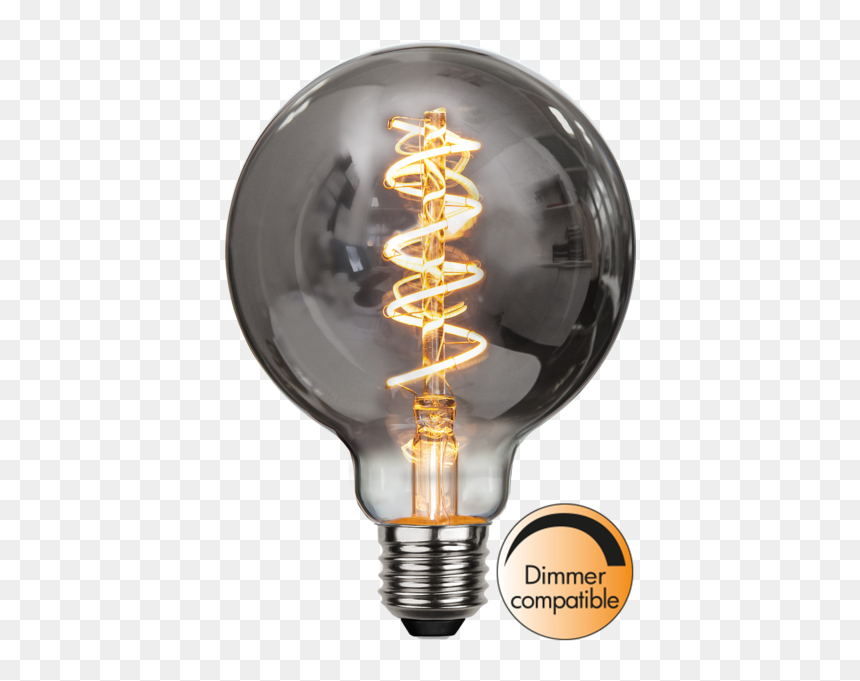 Led Lamp E27 G95 Decoled Spiral Smoke - Globe Smoke Light Bulb, HD Png Download - colour smoke png