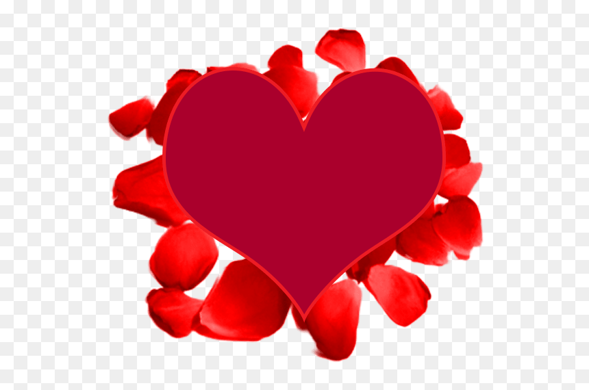 Red Petals Love Shape Png - Heart, Transparent Png - heart shape png