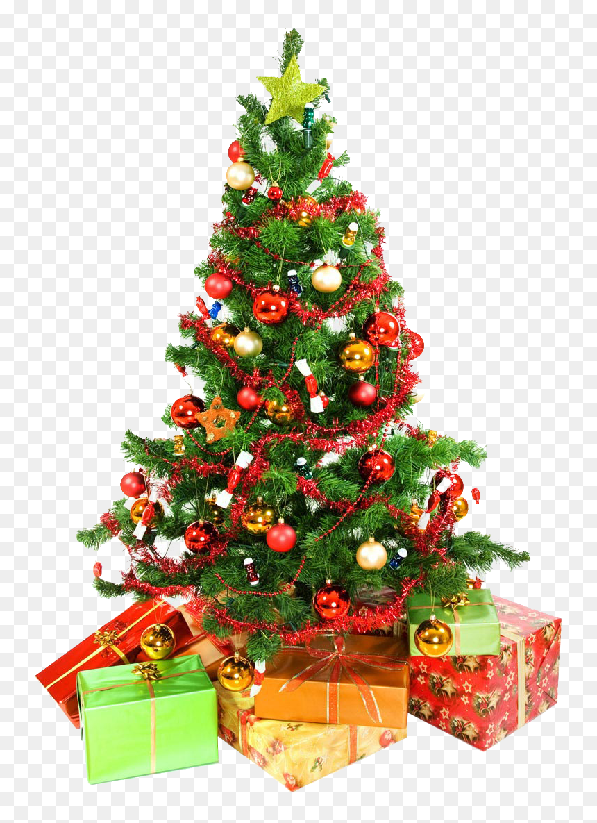 Christmas Tree Presents Underneath Png Image - Christmas Tree High Resolution, Transparent Png - presents png