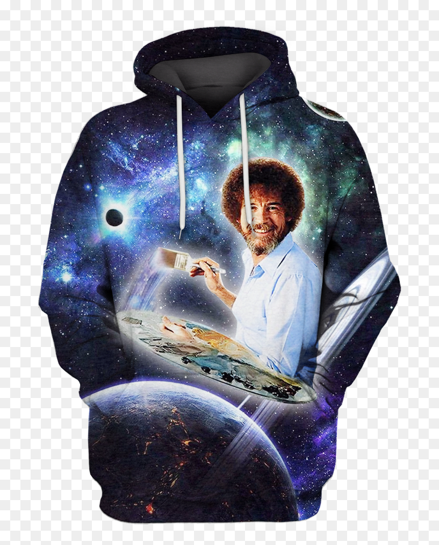Load Image Into Gallery Viewer, 3d Bob Ross Painting - Galaxy Bob Ross Shirt, HD Png Download - bob ross png