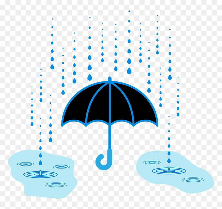 Rain Umbrella Puddle Clipart - Umbrella, HD Png Download - puddle png