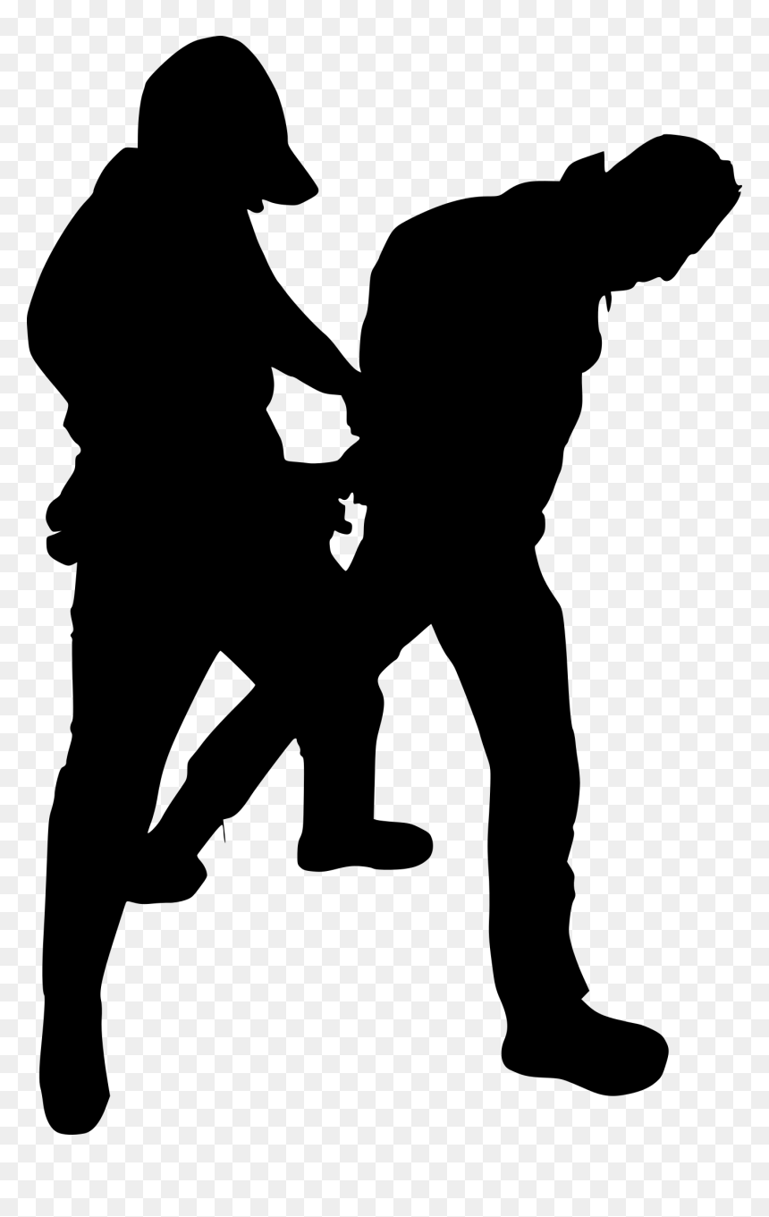 Police Officer Silhouette 4 - Silhouettes Of People Police, HD Png Download - police png