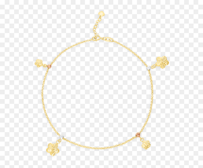 Flower Of Life Anklet, Tricolor Gold - Necklace, HD Png Download - flower of life png