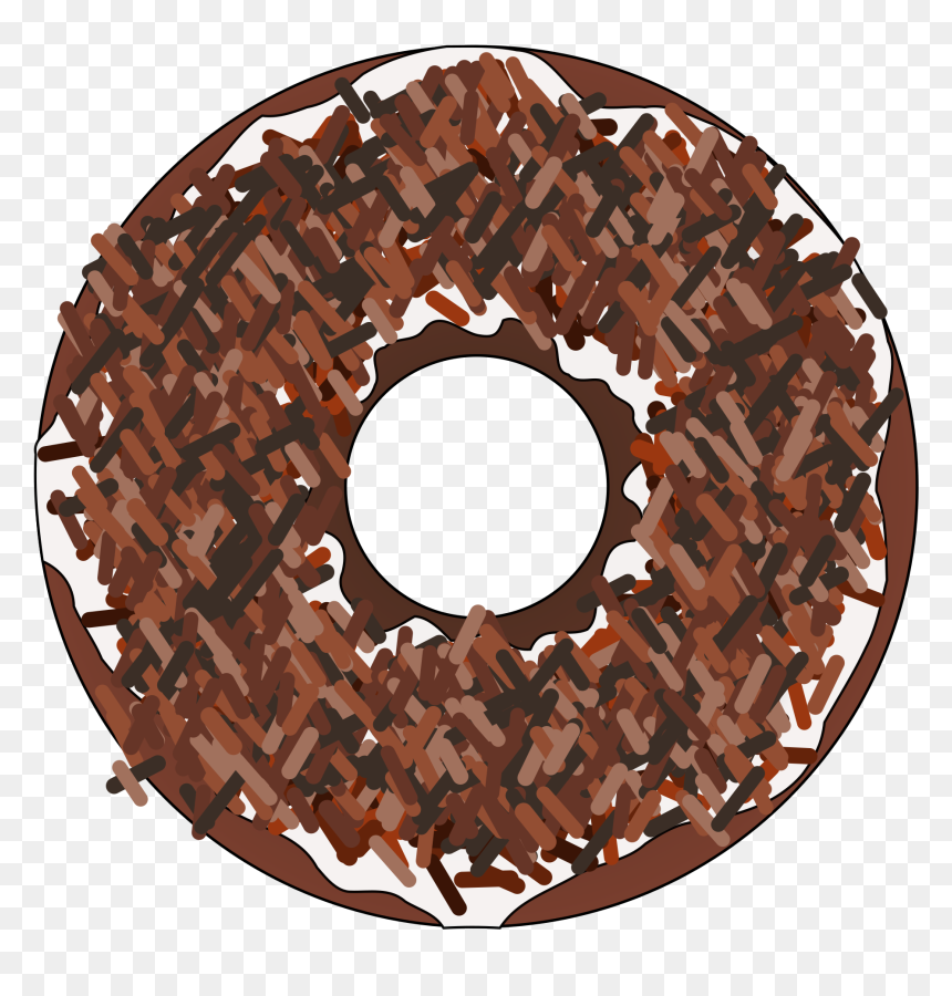 Too Many Brown Sprinkles Donut Clip Arts - Brown Donut Png, Transparent Png - sprinkles png