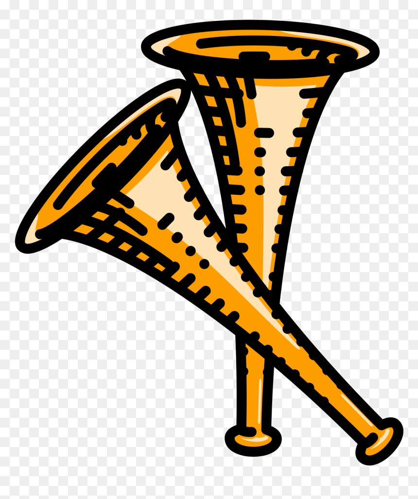 2 Horns Clip Arts - Clipart Of A Horn Musical Instrument, HD Png Download - horns png