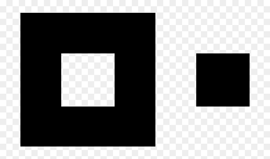 Optical Illusion Same Size, HD Png Download - black square png