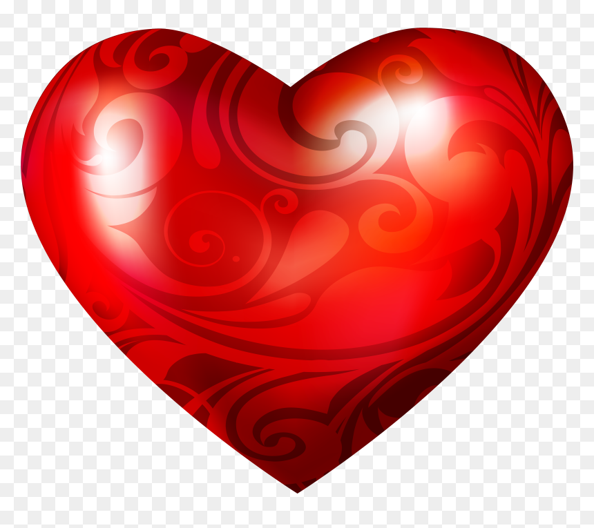 Ornamental Heart Png Clipart - รูป หัวใจ 3 มิติ, Transparent Png - ornamental grass png