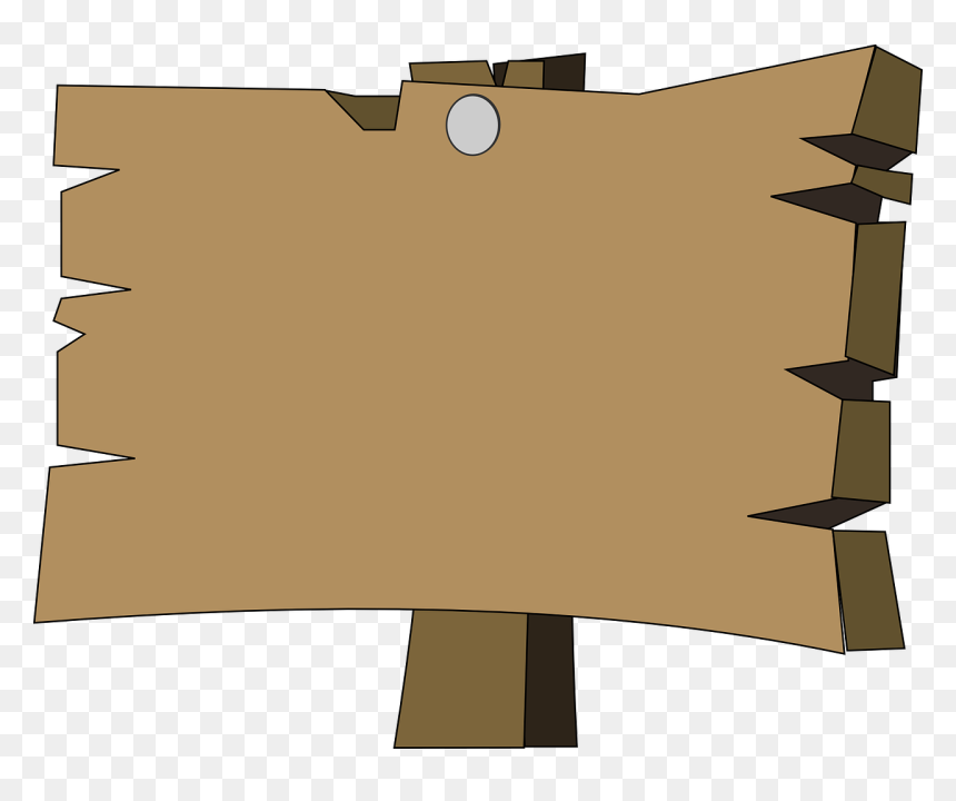 Transparent Sign Clipart, HD Png Download - wooden sign png