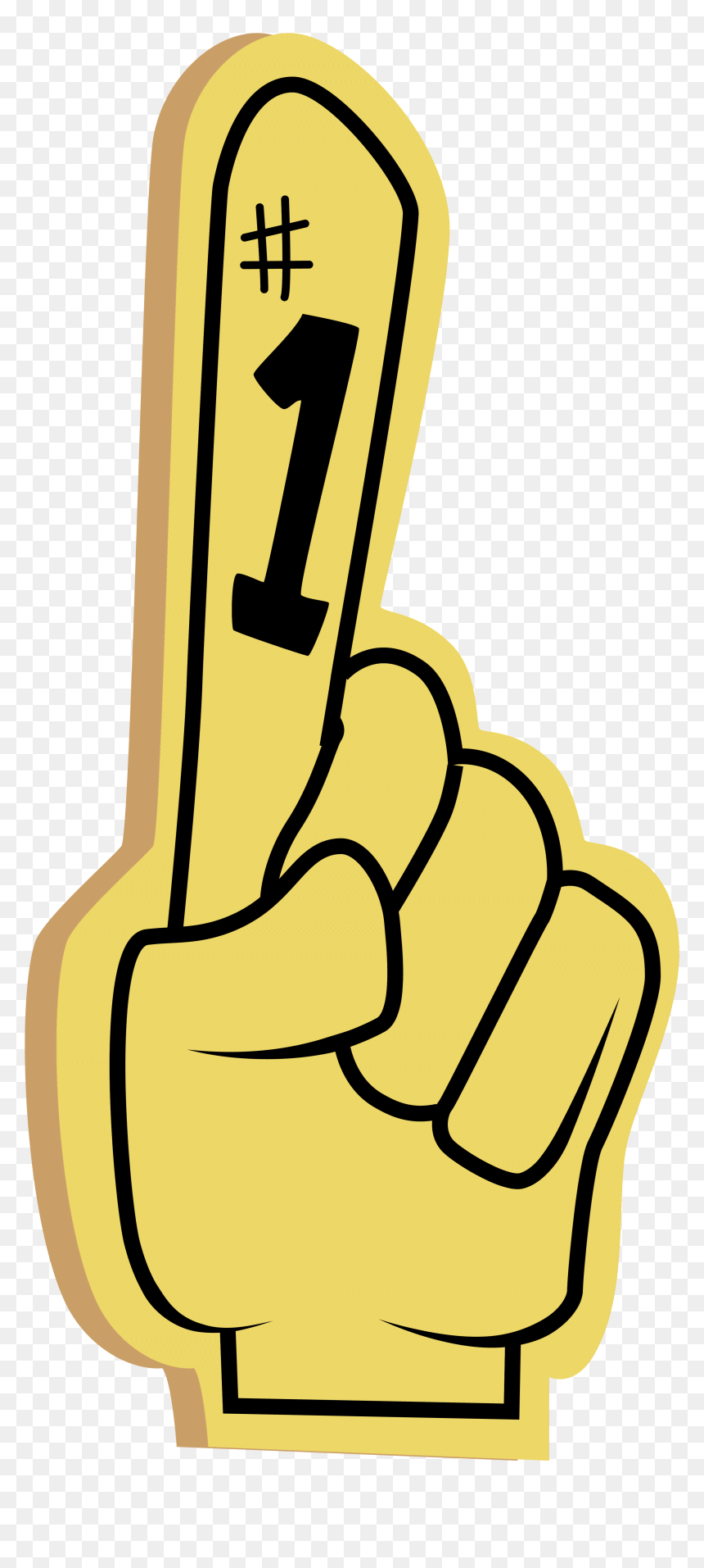 Portable Network Graphics Clip Art Foam Hand Finger - Number One Transparent Background, HD Png Download - ok hand png