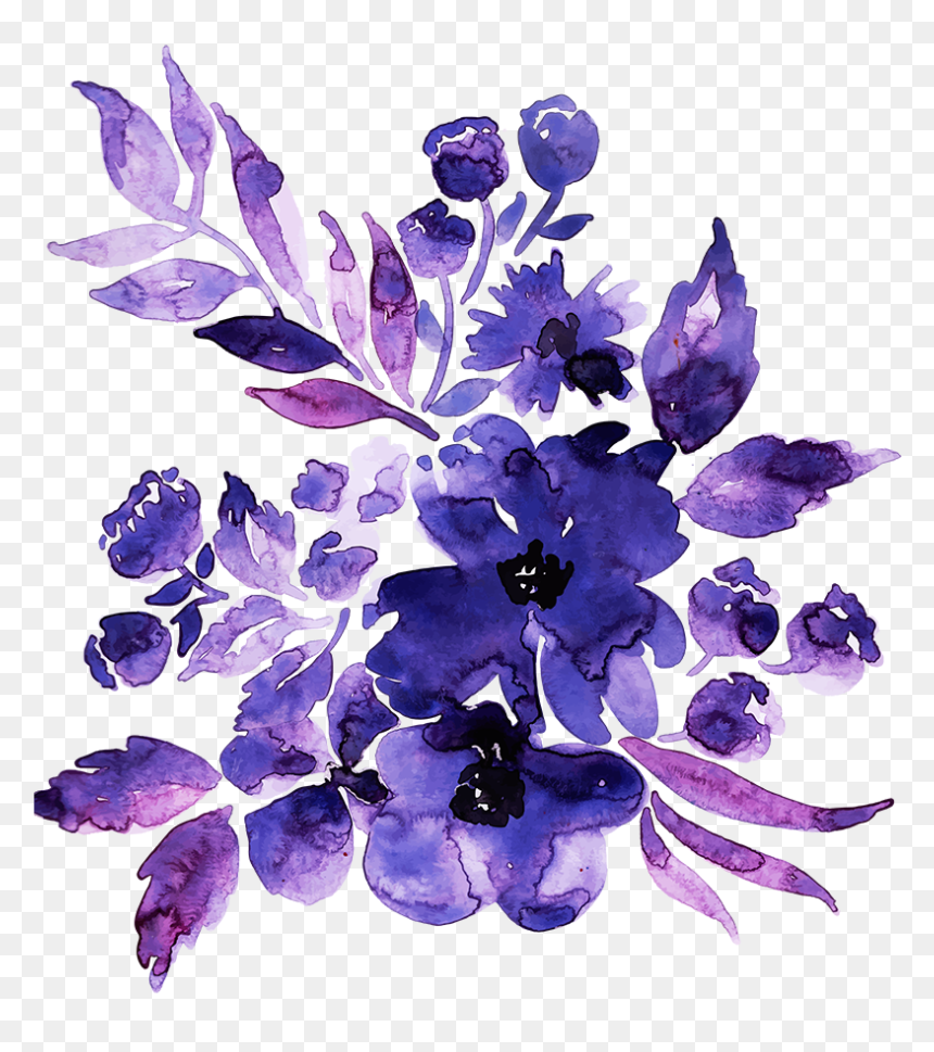 Delphinium, HD Png Download - purple flowers png