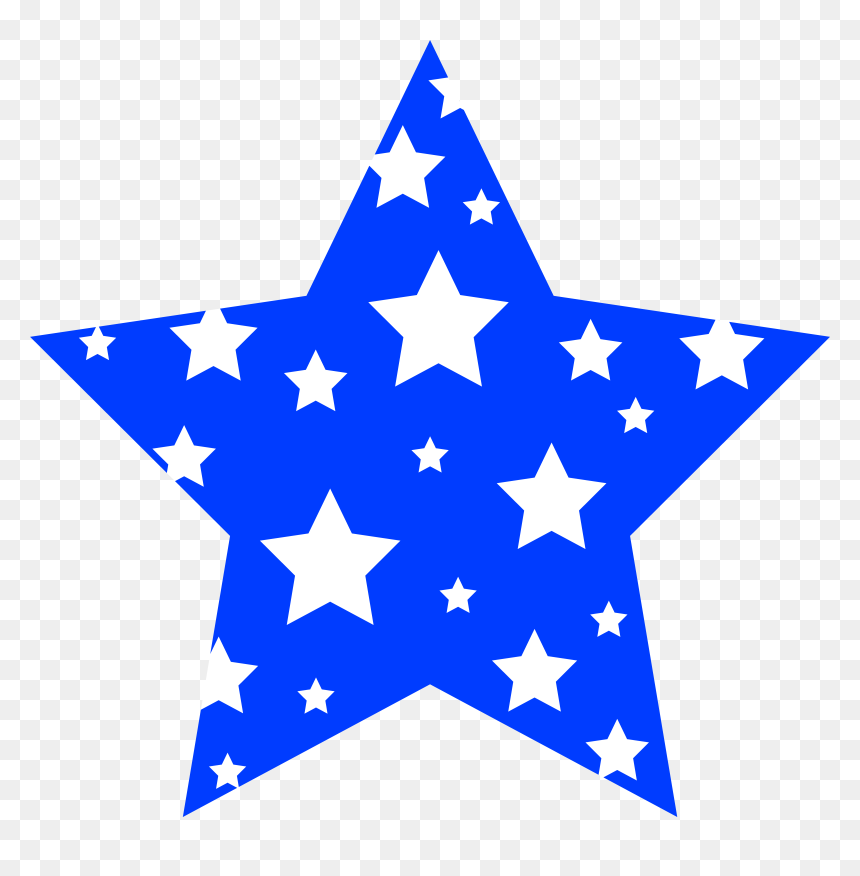 White Stars Clipart - Blue And White Star, HD Png Download - white stars png