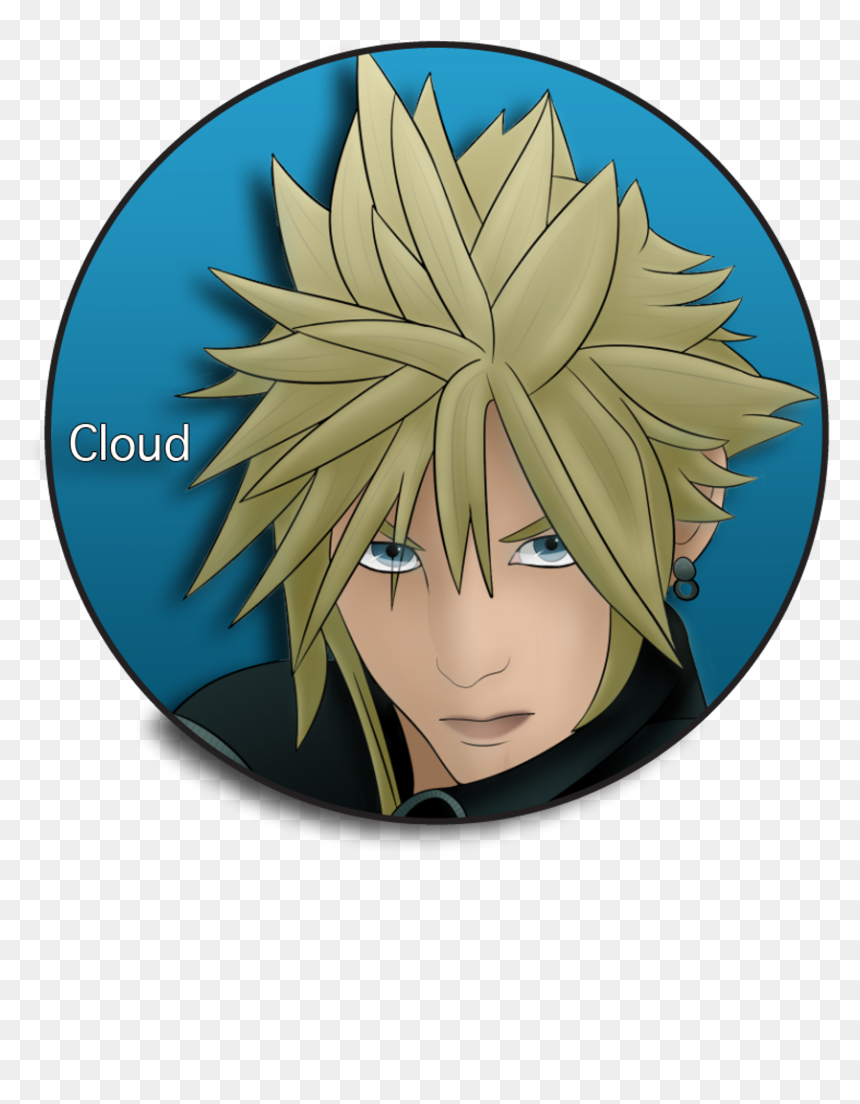 Studying Drawing Cloud - Cartoon, HD Png Download - cloud strife png