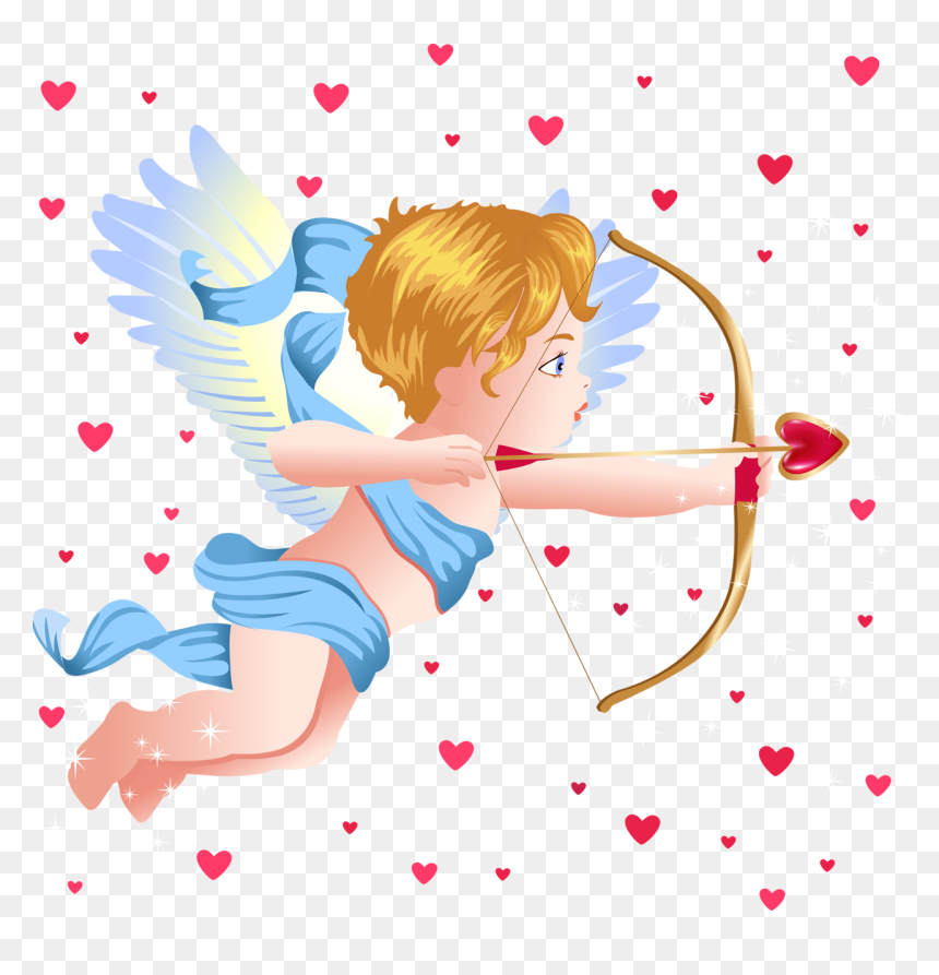 Baby Angel With Arrow, HD Png Download - cupid png