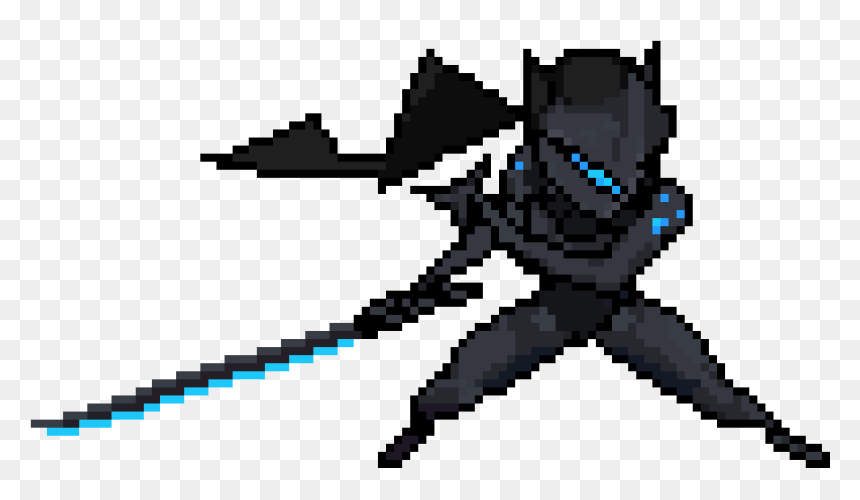 Carbon Fiber Genji Png - Pixel Art Overwatch Genji, Transparent Png - hanzo png