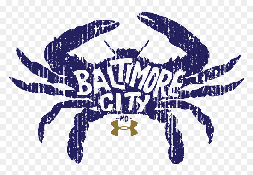 Chesapeake Blue Crab Drawing Easy, HD Png Download - under armour logo png