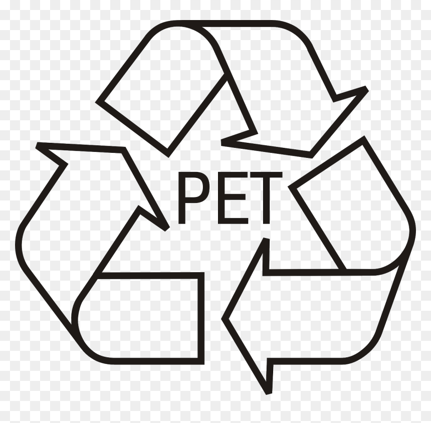 Recycle Sign Black And White, HD Png Download - recycle png
