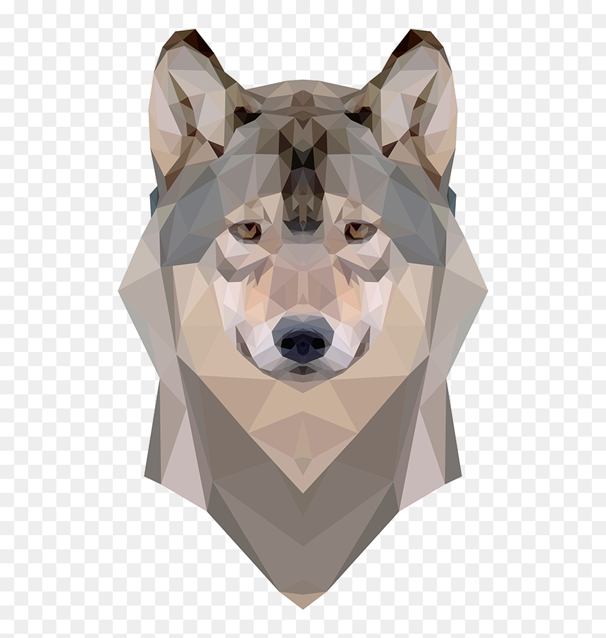 Vector Triangles Wolf - Dog, HD Png Download - wolf head png