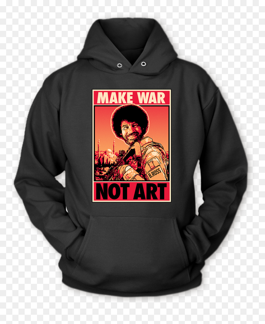 America Hoodie Fuck Yeah , Png Download - T-shirt, Transparent Png - bob ross png