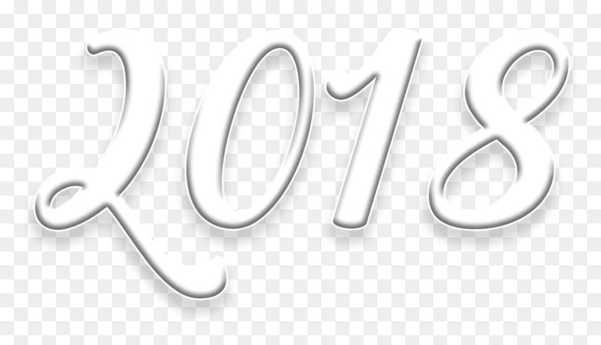 Happy New Year 2018 Png And Psd Images World Wide Celebrations - Calligraphy, Transparent Png - happy new year 2018 png