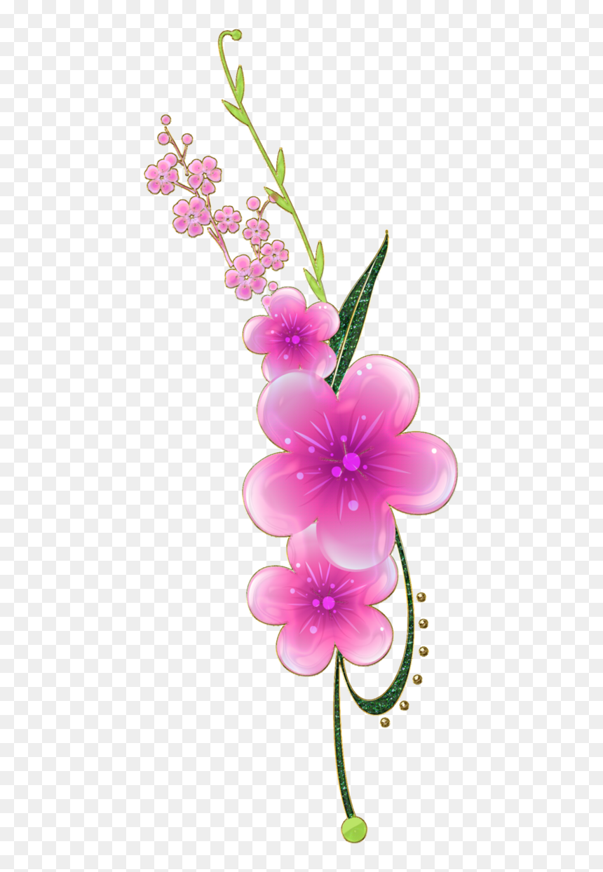 Sweet Pink Flowers Png By Melissa Tm-d540ev1 - Shutterstock Flower Images Download, Transparent Png - pink flowers png