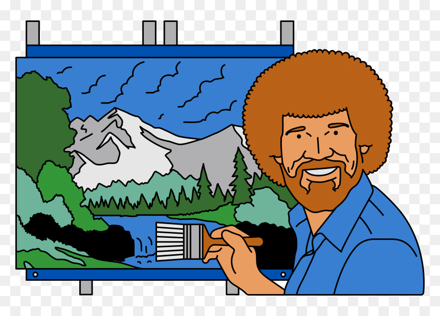 Cartoon, HD Png Download - bob ross png