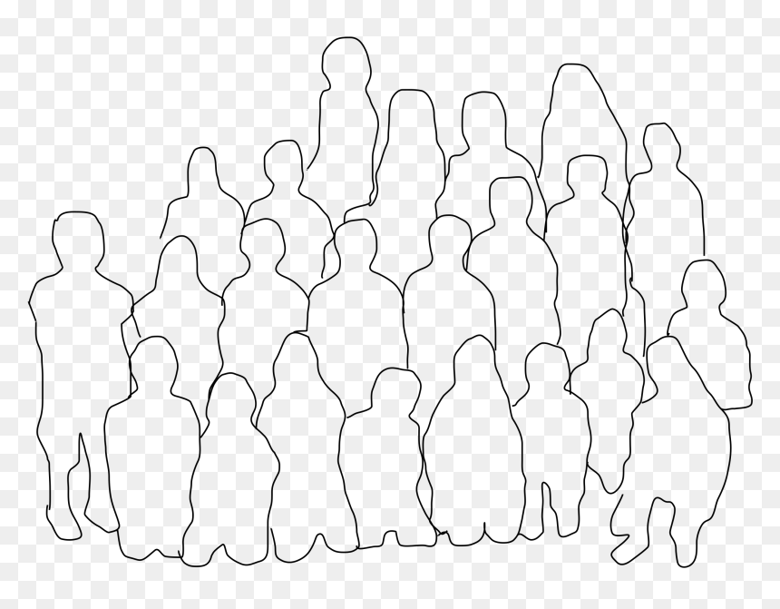 Group Of People Clip Arts - Group Of People Drawing, HD Png Download - group of people png