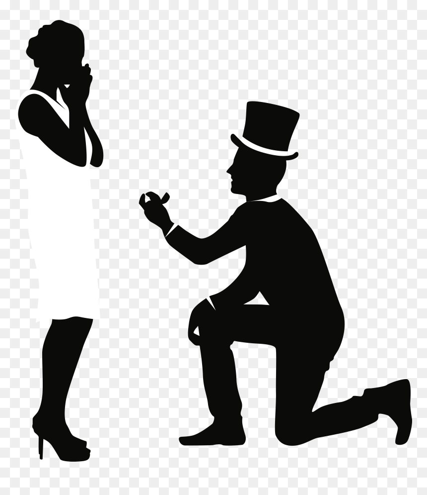 Cool Clipart Silhouette - Couple Clipart Transparent Background, HD Png Download - couple png