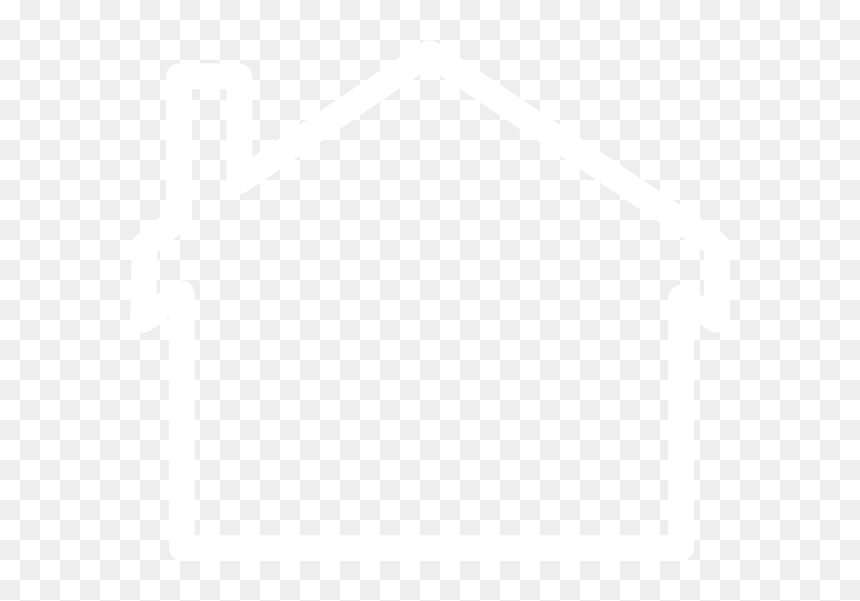 House Outline Clipart Black And White - House Outline Clipart White, HD Png Download - white house png