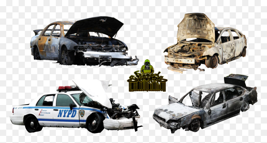 Police Car Png Clipart - Destroyed Police Car Png, Transparent Png - police png