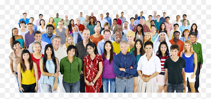 A Large Group Of Diverse People Standing Together - Diverse Group Of Americans, HD Png Download - group of people png