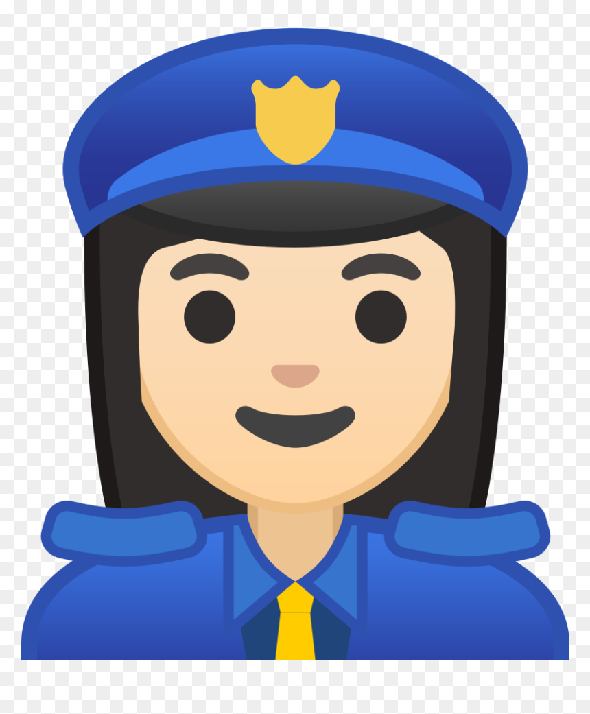 Woman Police Officer Light Skin Tone Icon - Emoji Policia Png, Transparent Png - police png