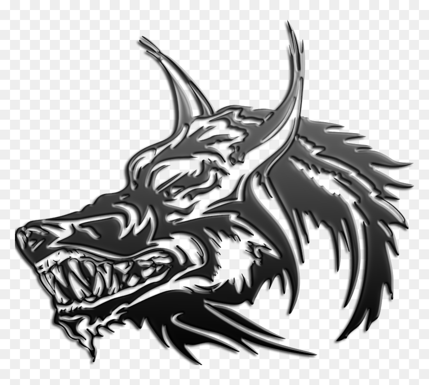 Wolf Head Logo Png - Black Wolf, Transparent Png - wolf head png