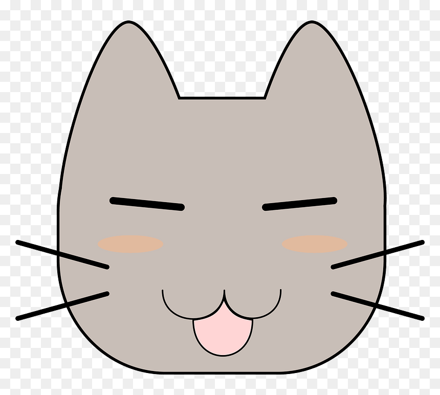 Harmful Cat Face Clipart - Cartoon, HD Png Download - cat face png