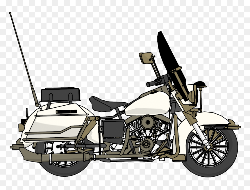 Harley Davidson Police Motorcycle Side Png Clipart - Police Harley Davidson Png, Transparent Png - police png