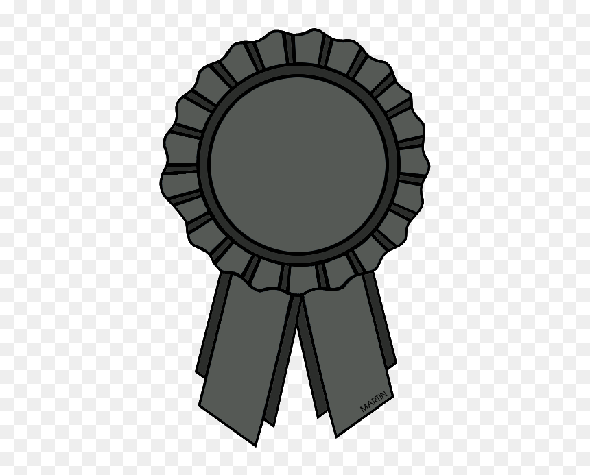 Black Ribbon - Purple Award Ribbon Clipart, HD Png Download - black ribbon png