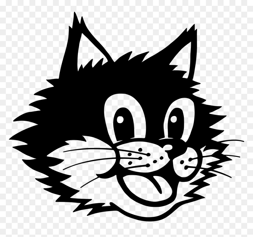 Black Face Design Drawings, HD Png Download - cat face png