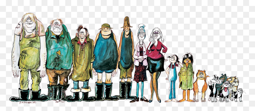 Group Of People Png , Png Download - Footrot Flats Characters, Transparent Png - group of people png