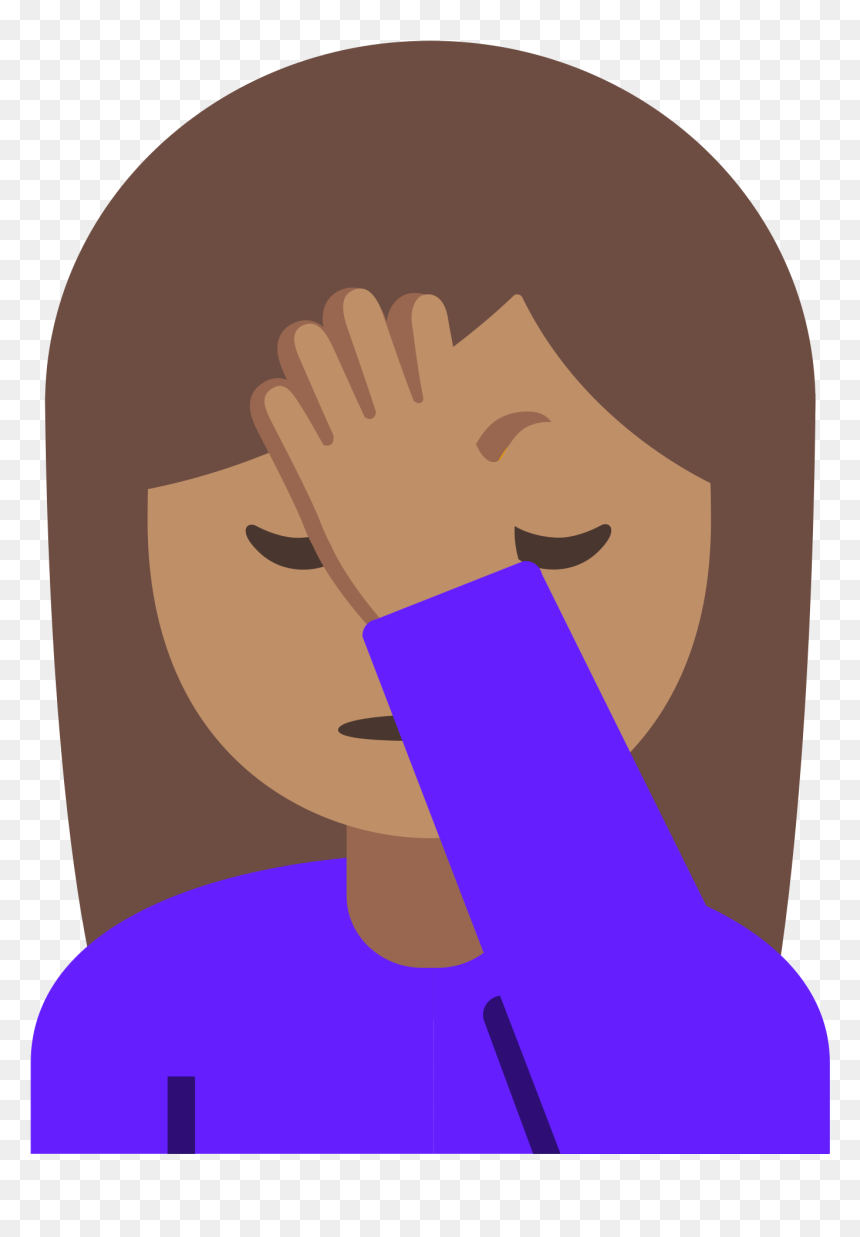 Facepalm Emoji 128 Pixels , Png Download - Hand To Head Emoji, Transparent Png - facepalm png
