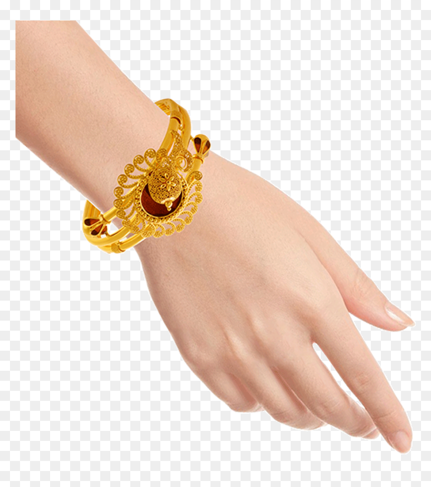 22kt Yellow Gold Bangle For Women - Pc Chandra Jewellers Bangle Collection, HD Png Download - jewellery model png